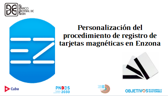 Imagen relacionada con la noticia :Personalización del procedimiento de registro de tarjetas magnéticas en EnZona